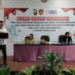 Kompol Agus Pratama saat membuka FGD bersama SMSI Provinsi Jambi