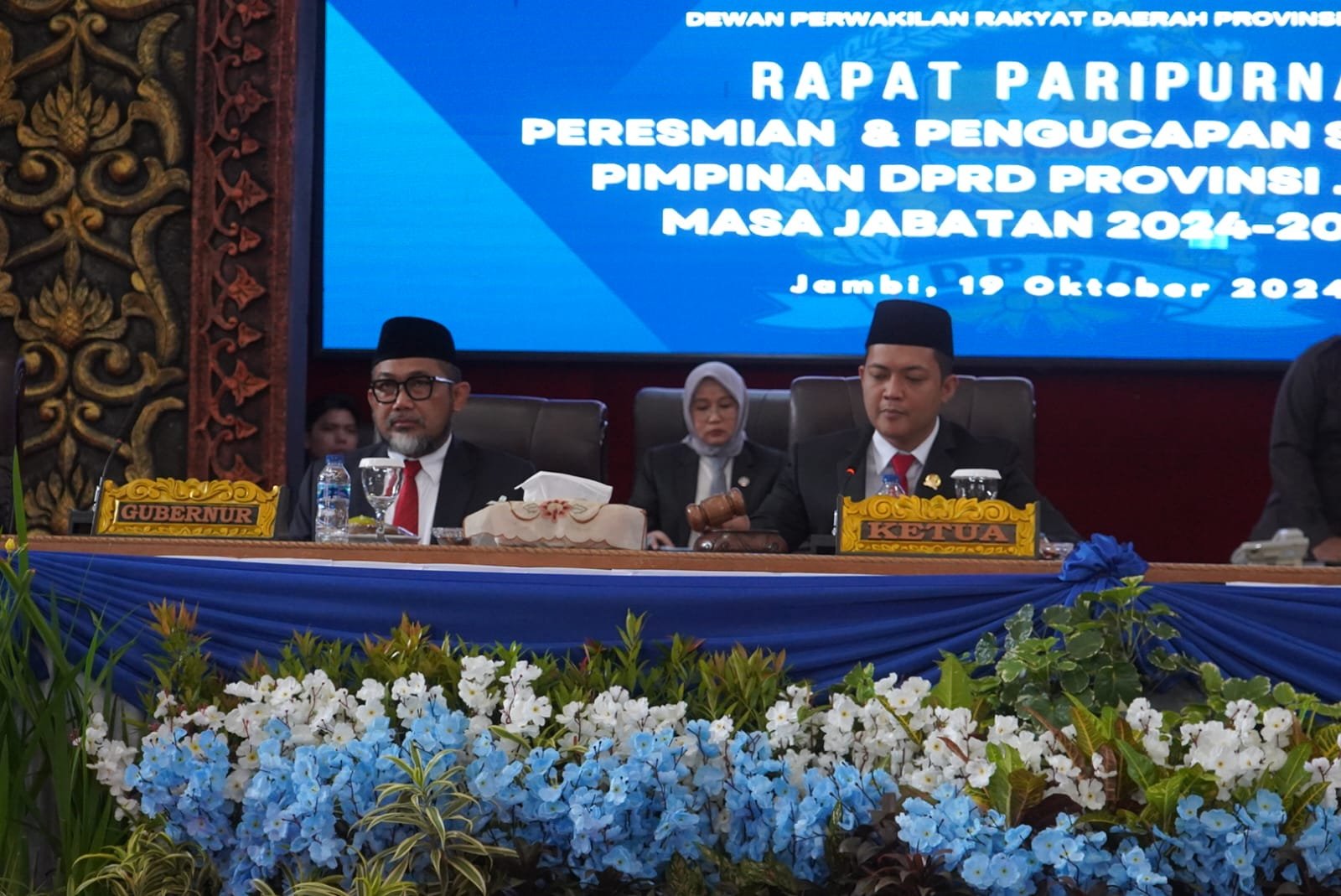 Pjs Gubernur Jambi Sudirman bersama Ketua DPRD Provinsi Jambi