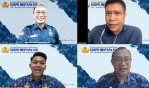 Tampilan layar suasana Webinar Korpri Menyapa ASN Seri ke-98, Senin (4/2/2025)