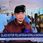 Gubernur Jambi Al Haris saat mengikuti gladi pelantikan kepala daerah terpilih