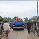 Uji coba jembatan bailey di jalinsum, Kecamatan Jujuhan, Bungo