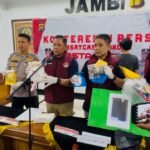 Barang bukti sabu, ganja dan ekstasi yang berhasil disita Ditresnarkoba Polda Jambi